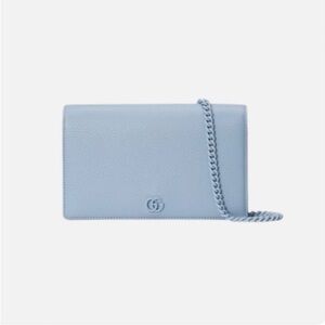 Gucci Sky Blue Leather Crossbody Bag